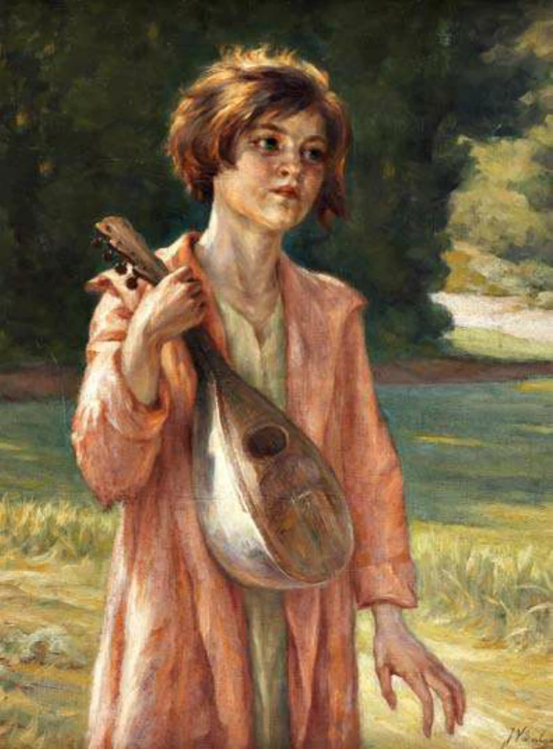 Veloso Salgado - Ragazza con mandolino